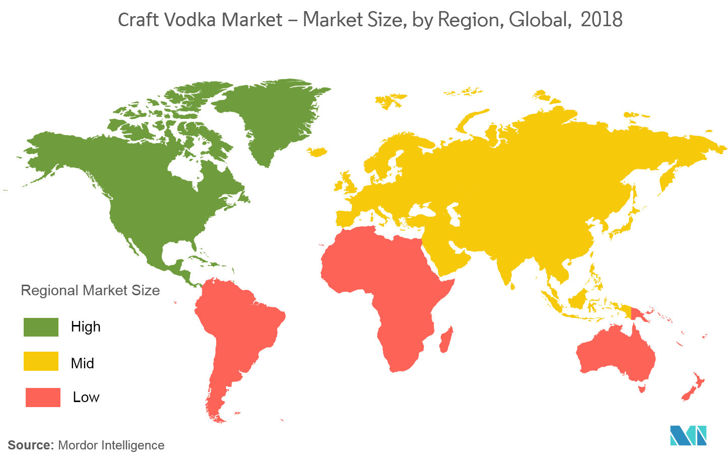 Tasa de crecimiento del mercado del vodka artesanal.